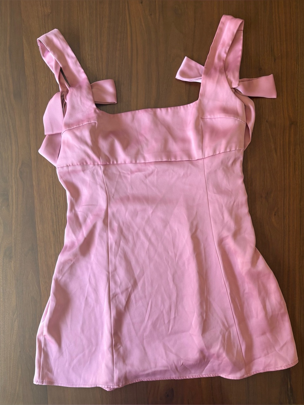 Urban Outfitters Bri Double Bow Satin Mini Dress - Picture 3 of 4
